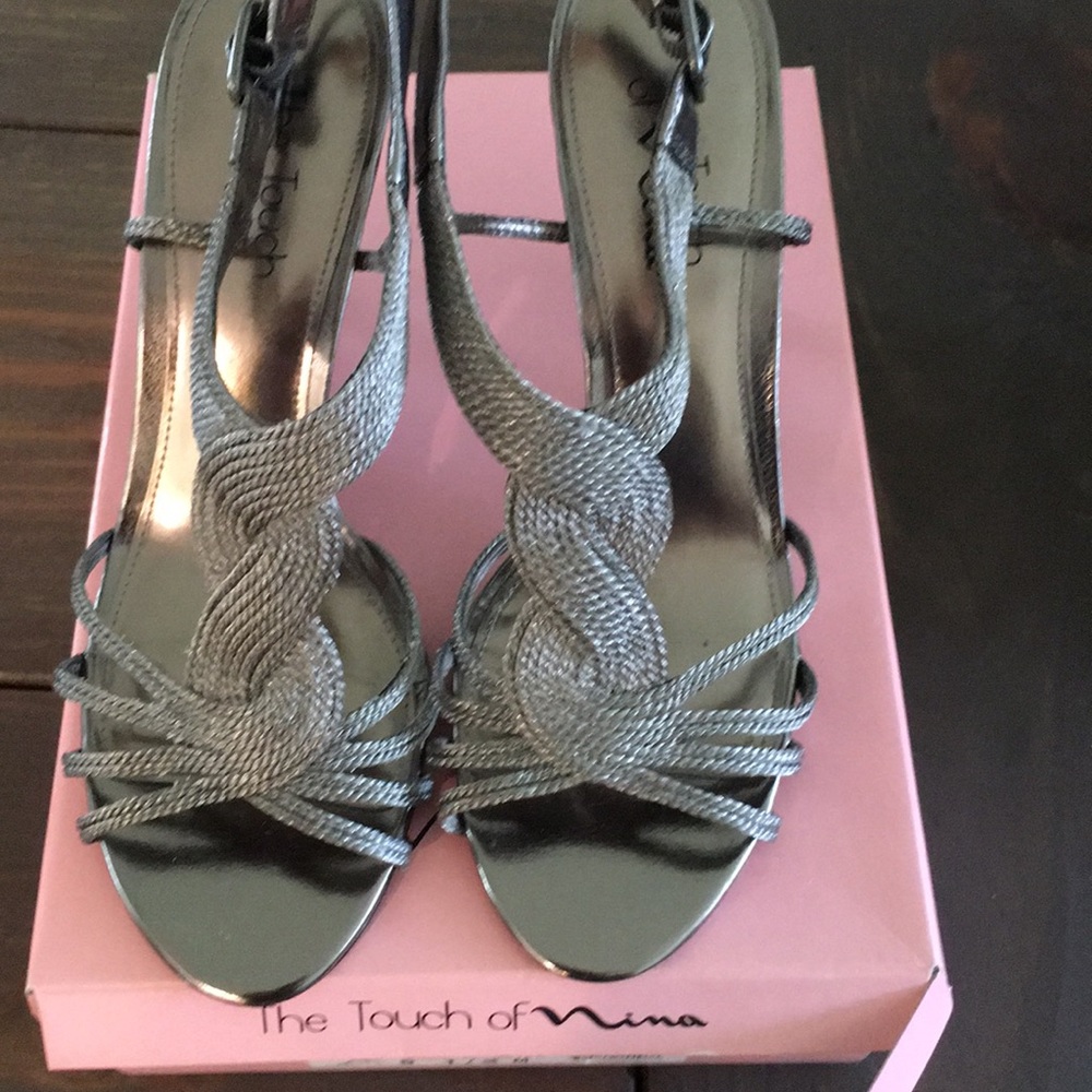 Nina Gunmetal Heels 9-1/2